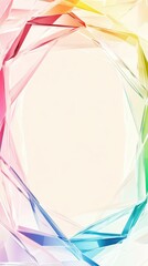 Poster - Rainbow Crystal Frame Abstract Design Background