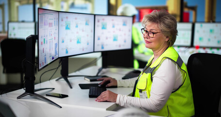 Poster - Logistic Ship Port Control Panel