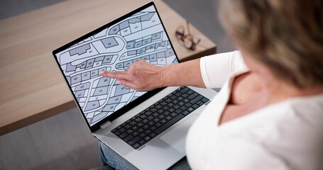 Poster - Cadastre City Building Survey Map