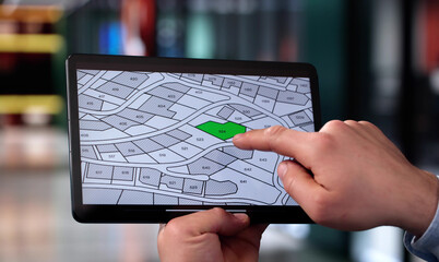 Poster - Cadastre City Building Survey Map