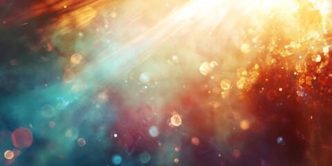 Fototapete - Overlay featuring a captivating texture and vibrant lensflare, creating an engaging visual effect. This texture combined with lensflare adds depth and intrigue to any design project.