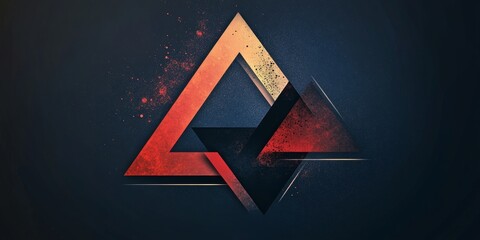 Poster - Abstract triangle shaped design for innovative business concepts, showcasing creativity and modern aesthetics. This triangle shaped abstract design emphasizes a unique approach to business visuals.