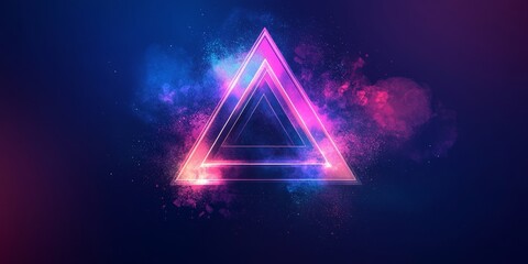 Poster - Abstract triangle shaped design for innovative business concepts, showcasing creativity and modern aesthetics. This triangle shaped abstract design emphasizes a unique approach to business visuals.