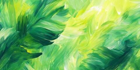 Poster - Vibrant Lime and Tropical Green color palette background banner showcases creative artwork design, emphasizing the lively and refreshing hues of green and lime.