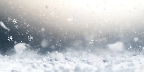 Fototapete - Abstract winter background featuring snowflakes dancing in the wind against a transparent white backdrop. This dust png captures the essence of an abstract winter atmosphere.