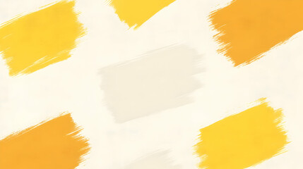 Wall Mural - Abstract Yellow & Beige Brushstrokes Background