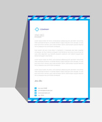 Wall Mural - Letterhead design template for business. Print for ready  free download.