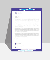 Wall Mural - Letterhead design template for business. Print for ready  free download.