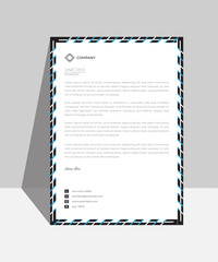 Wall Mural - Letterhead design template for business. Print for ready  free download.