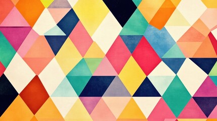 Poster - Vibrant Geometric Abstract Art: A Symphony of Colors and Shapes