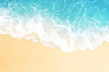 Wall Mural - ocean wave beach background illustration