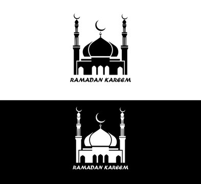 Ramadan kareem vector set logo to welcome ramadan holy month of muslims template