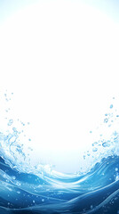 Wall Mural - water waves illustration background