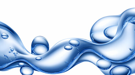 Poster - Abstract Blue Water Wave Illustration