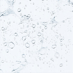 Poster - Water Droplets Abstract: A mesmerizing close-up of water droplets forming a captivating abstract pattern, their translucent forms and delicate interplay evoking a sense of purity and serenity.  