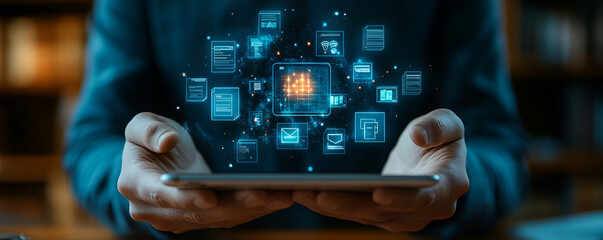 Poster - Digital apps data tablet office