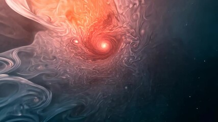Wall Mural - Spectacular cosmic swirl showcases vibrant colors and a central glowing light in an expansive galaxy setting