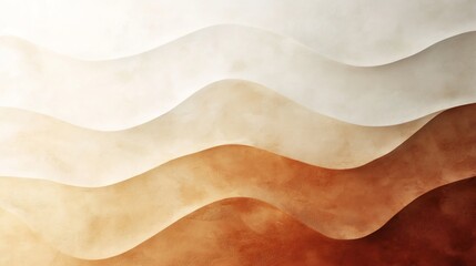 Poster - Gentle gradient flowing from light cream to warm terracotta combining beige and amber hues to create a bright and inviting backdrop perfect for a cozy and stylish design template