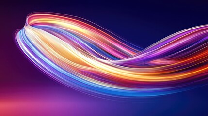 Poster - Dynamic light trails abstract background digital art vibrant colors artistic expression