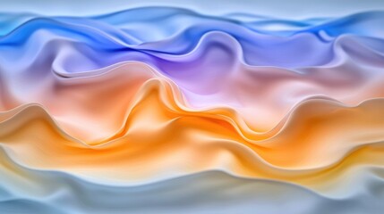 Aufkleber - Fluid motion of colorful fabric waves abstract art digital creation soft textures aerial view harmony of shades