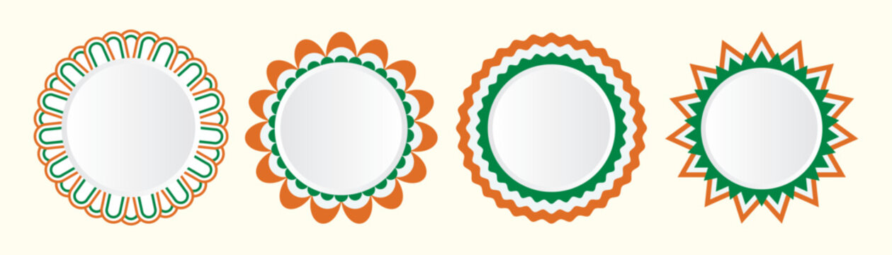 India Republic Day sale - Banner, Sale, offer, India Independence Day Offer. with a Set of Colorful Sale Badges