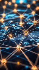 Poster - Global Network: Illuminated Nodes and Interconnected Pathways