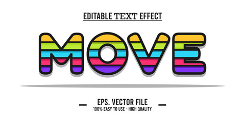 Fototapete - move editable text effect concept
