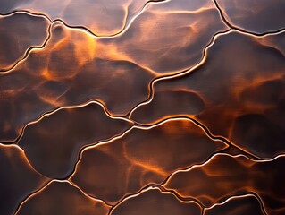Aufkleber - Fluid motion of light and shadow on abstract surface digital art modern environment aesthetic viewpoint visual concept