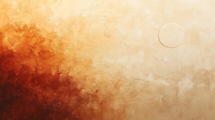 Poster - Rich gradient from light tan to burnt sienna blending beige and amber tones into a warm sunlit background ideal for creating warm earthy design templates with a natural bright feel