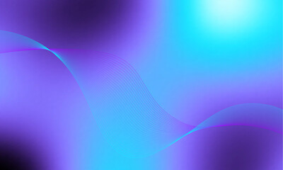 Leinwandbilder - Blue blur background with abstract technology particles lines mesh
