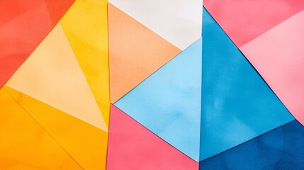Poster - Geometric Harmony, a vibrant design reflecting the interconnectivity of modern education through abstract shapes and colors.
