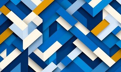Poster - Geometric Harmony, a vibrant digital pattern intertwining shapes and colors, reflecting modern design aesthetics and technological inspiration.