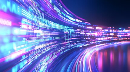 Poster - Dynamic artwork showcasing vibrant data visualizations, intertwining colors and shapes, representing complex information in an engaging manner.