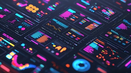 Poster - Infographic Spectrum, a vibrant digital artwork showcasing diverse data visualizations and engaging graphics for informative storytelling