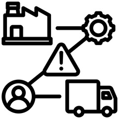 Poster - Supply Chain Disruption Outline Icon