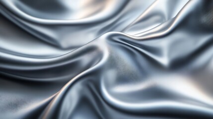 Poster - Smooth silver metallic gradient background featuring subtle shifts from light to dark gray The blurred chrome effect creates a sleek aluminum pattern ideal for modern banner or digital designs