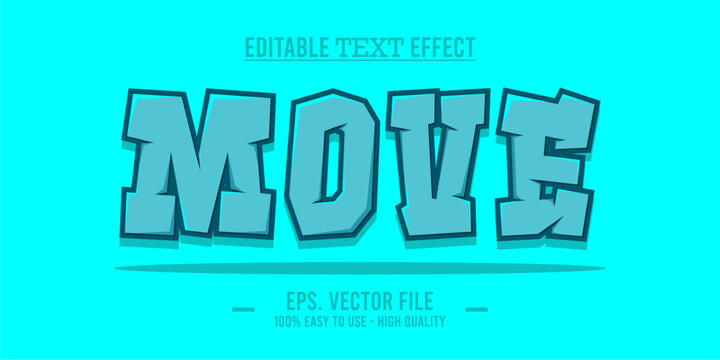 move editable text effect concept