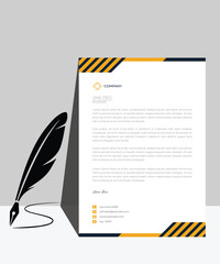 Wall Mural - Letterhead design template for business. Print for ready free download.