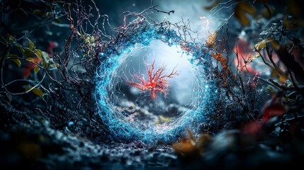 Poster - Symbolic systems of thought and emotion mystical forest digital art enchanted environment abstract viewpoint nature inspired