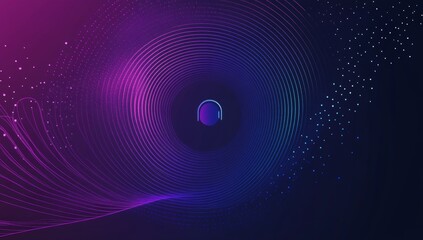 Poster - A colorful, swirling background with a small circle in the middle