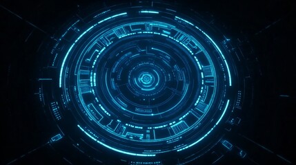 Poster - Futuristic Circular Technology Interface Design
