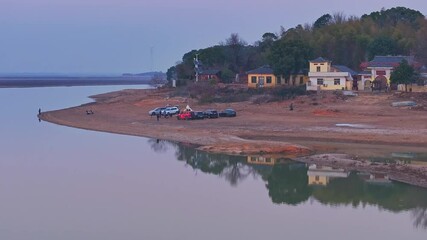 Wall Mural - view of the river and boats