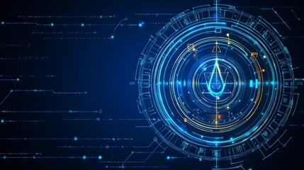 Poster - Futuristic Digital Data Network Interface