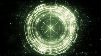 Poster - Futuristic Green Circular Data Interface Technology