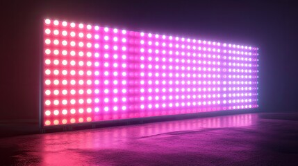 Poster - A glowing LED custom display panel, with ample space for adding custom artwork, text, or logos.