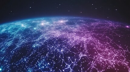 Poster - Global Network Connections Digital Earth Visualization