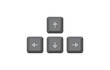 © Serfus - Keyboard control keys with arrow keys in isometric style