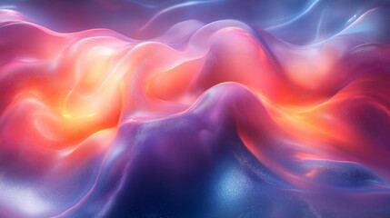 Fototapete - Abstract holography background swirling iridescent colors Gradient pearl material blends into a rainbow aesthetic y2k design producing a futuristic shiny texture perfect for digital art
