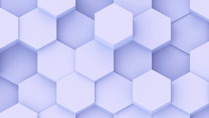 Poster - Light blue hexagons geometric background, minimal honeycomb pattern wallpaper.