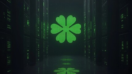 Poster - Green Clover Data Center Server Room Visualization